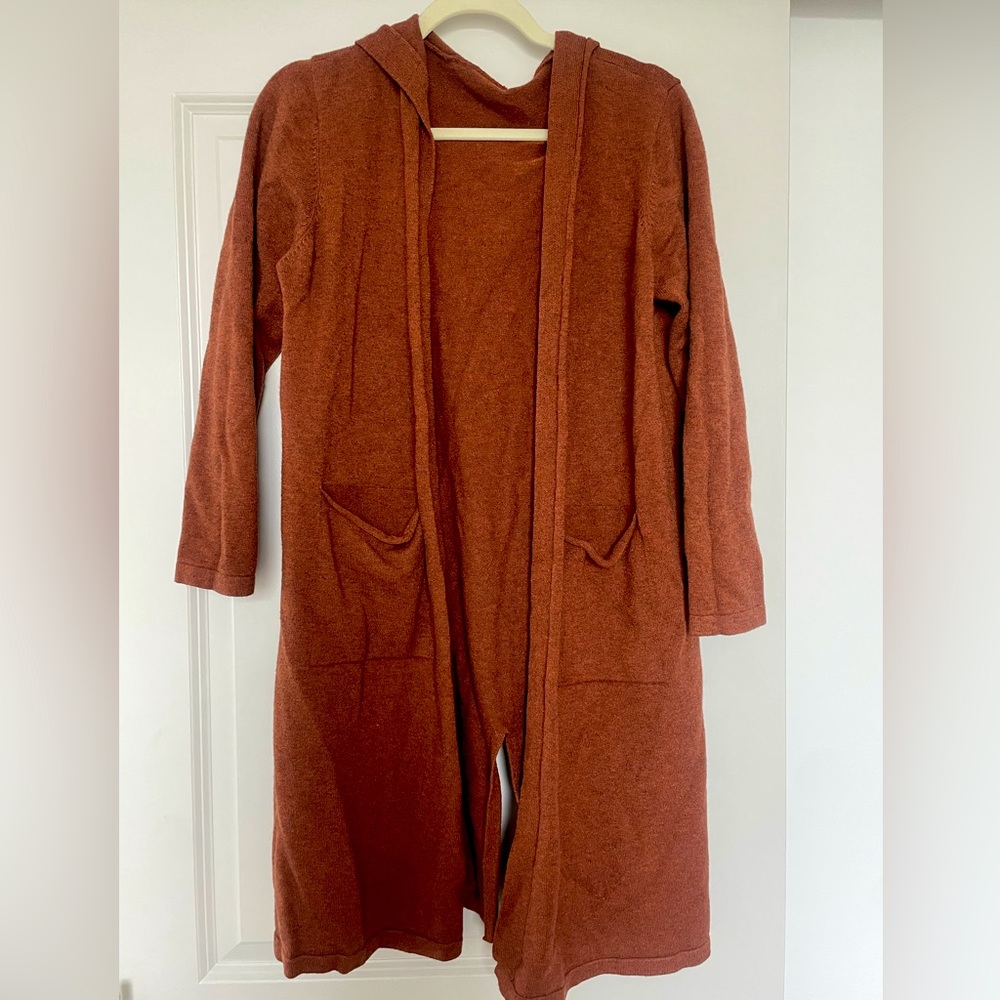 Burnt orange hooded sweater